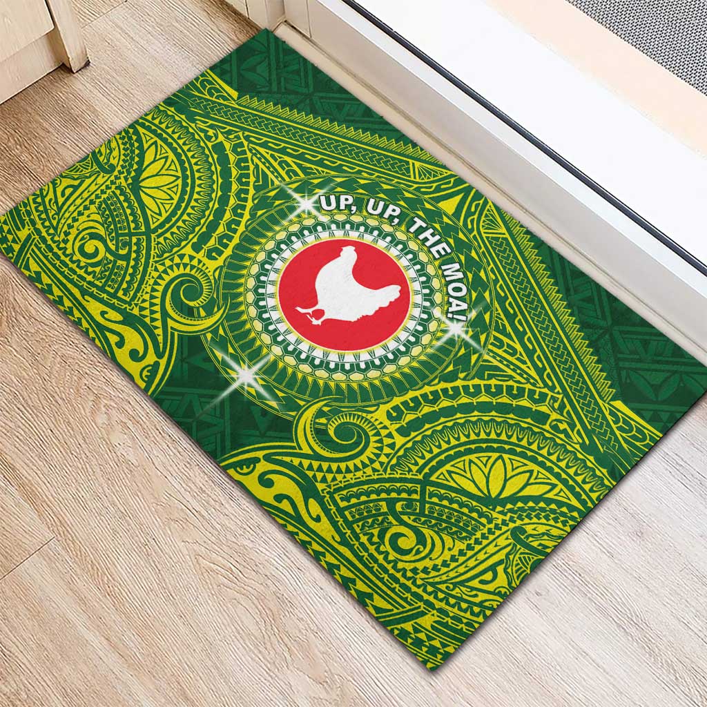 American Samoa Manua Cession Day Rubber Doormat Up Up The Moa