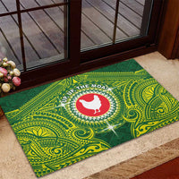 American Samoa Manua Cession Day Rubber Doormat Up Up The Moa