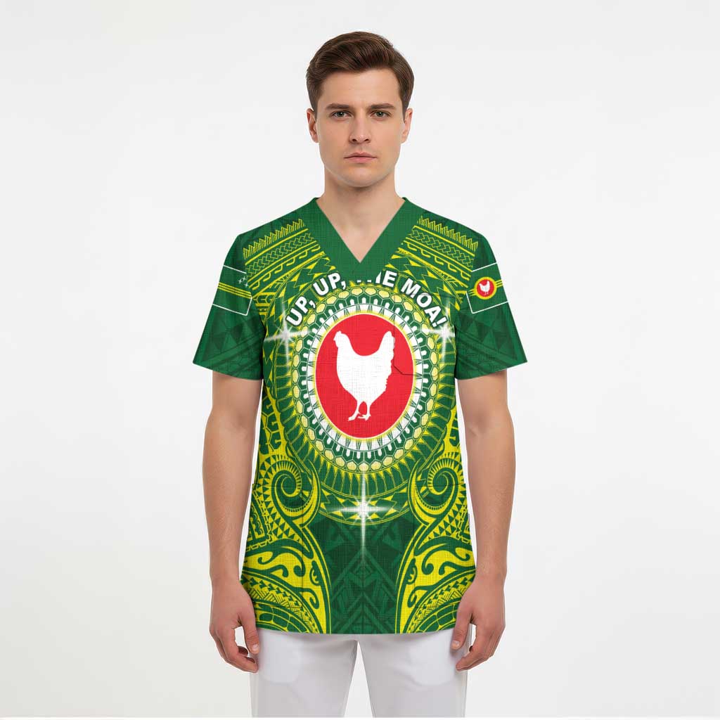 Personalized American Samoa Manua Cession Day Scrub Top Up Up The Moa - Polynesian Pride