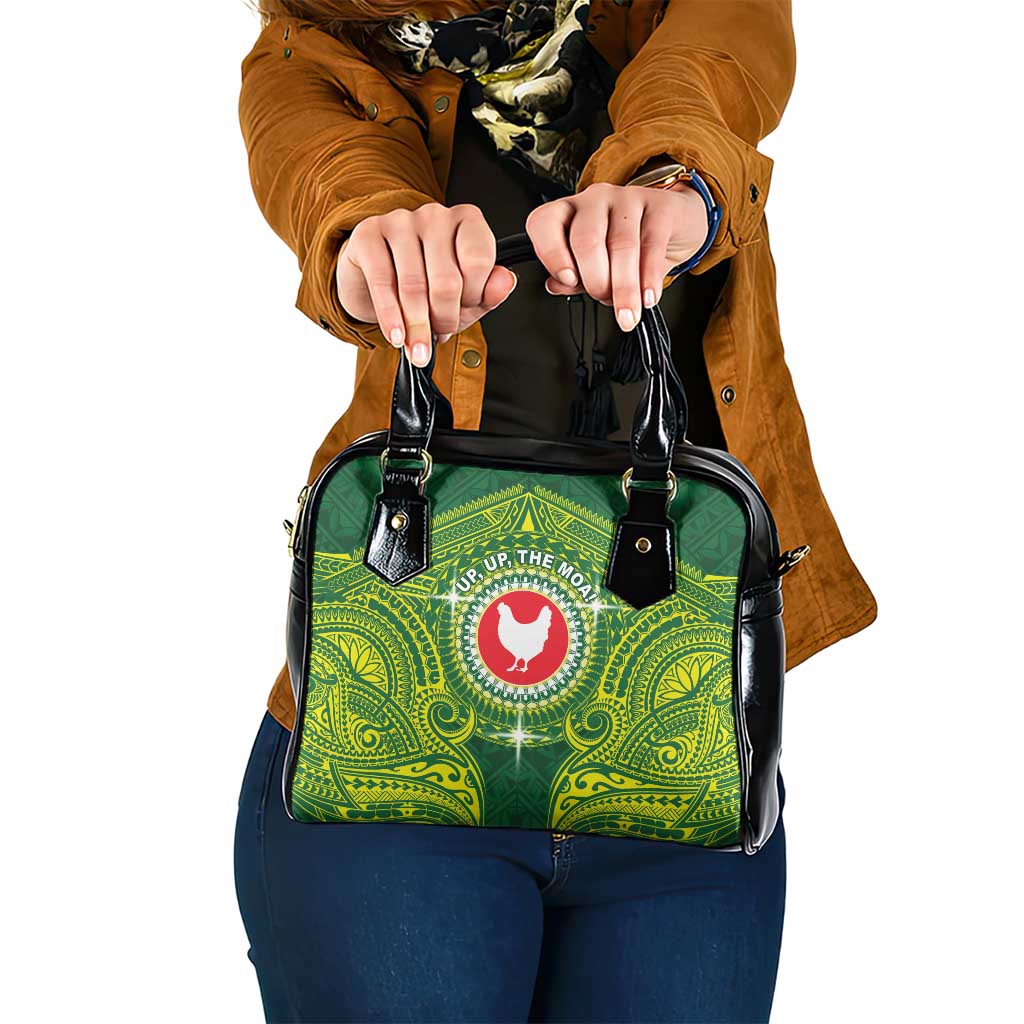 American Samoa Manua Cession Day Shoulder Handbag Up Up The Moa LT05 One Size Green - Polynesian Pride