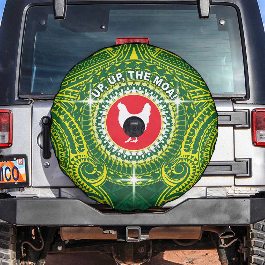 American Samoa Manua Cession Day Spare Tire Cover Up Up The Moa LT05 Green - Polynesian Pride