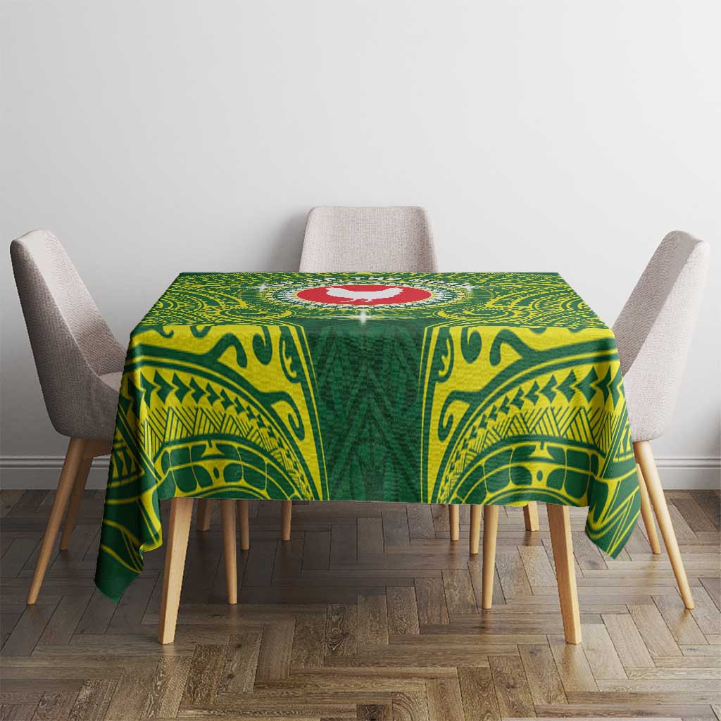 American Samoa Manua Cession Day Tablecloth Up Up The Moa