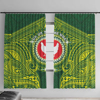 American Samoa Manua Cession Day Window Curtain Up Up The Moa