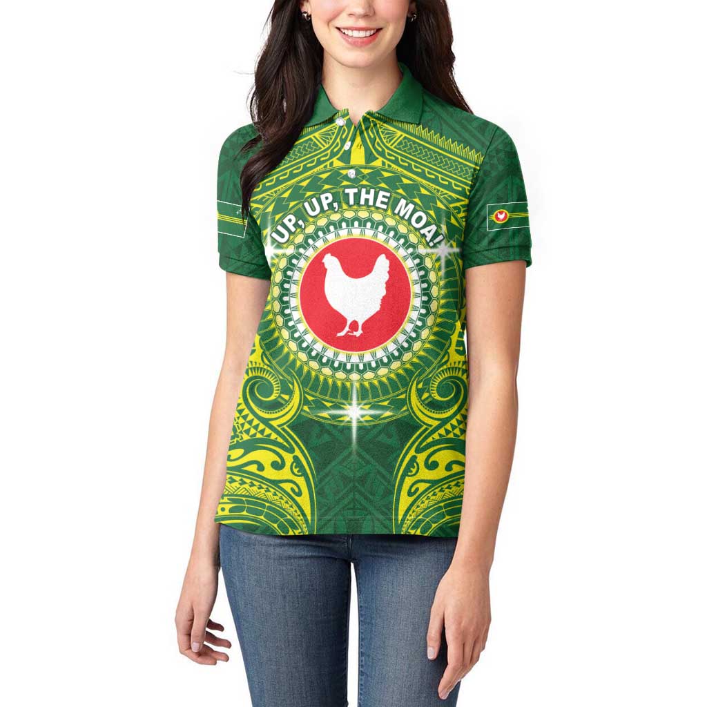 Personalized American Samoa Manua Cession Day Women Polo Shirt Up Up The Moa