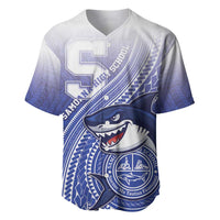 Personalized Samoana High School Baseball Jersey Polynesian Tribal Shark