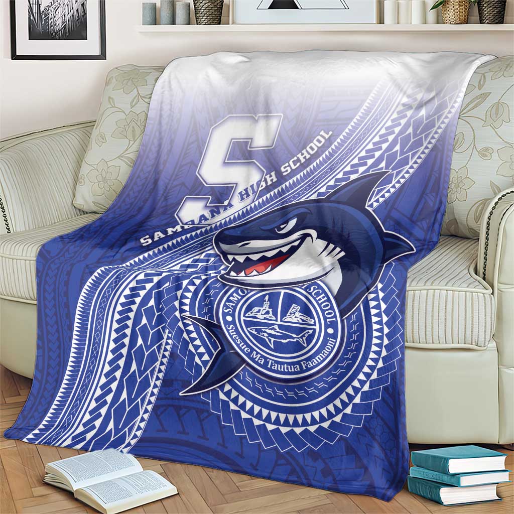 Samoana High School Blanket Polynesian Tribal Shark