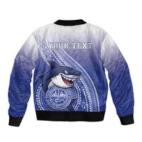 Personalized Samoana High School Bomber Jacket Polynesian Tribal Shark LT05 - Polynesian Pride