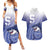 Personalized Samoana High School Couples Matching Summer Maxi Dress and Hawaiian Shirt Polynesian Tribal Shark