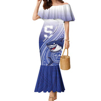 Personalized Samoana High School Family Matching Mermaid Dress and Hawaiian Shirt Polynesian Tribal Shark