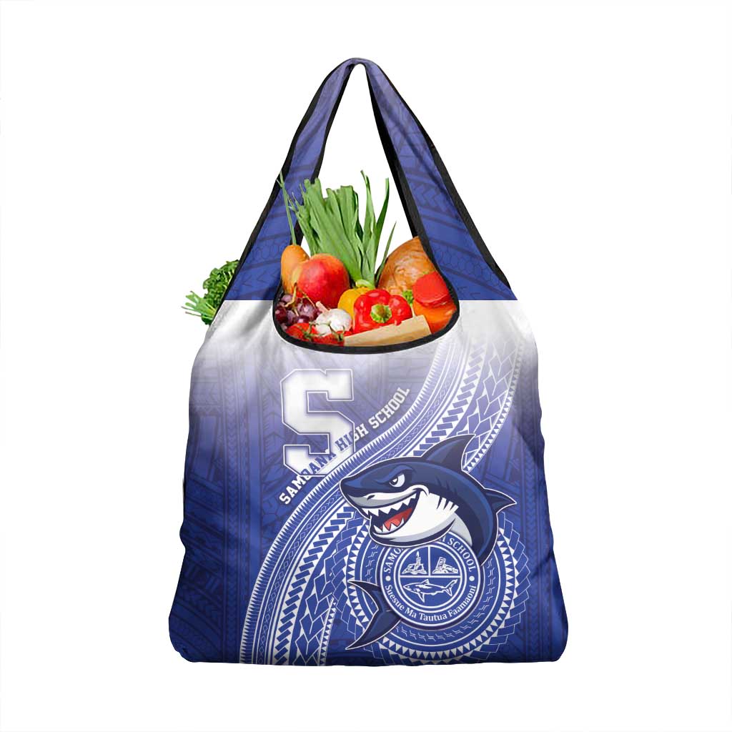 Samoana High School Grocery Bag Polynesian Tribal Shark