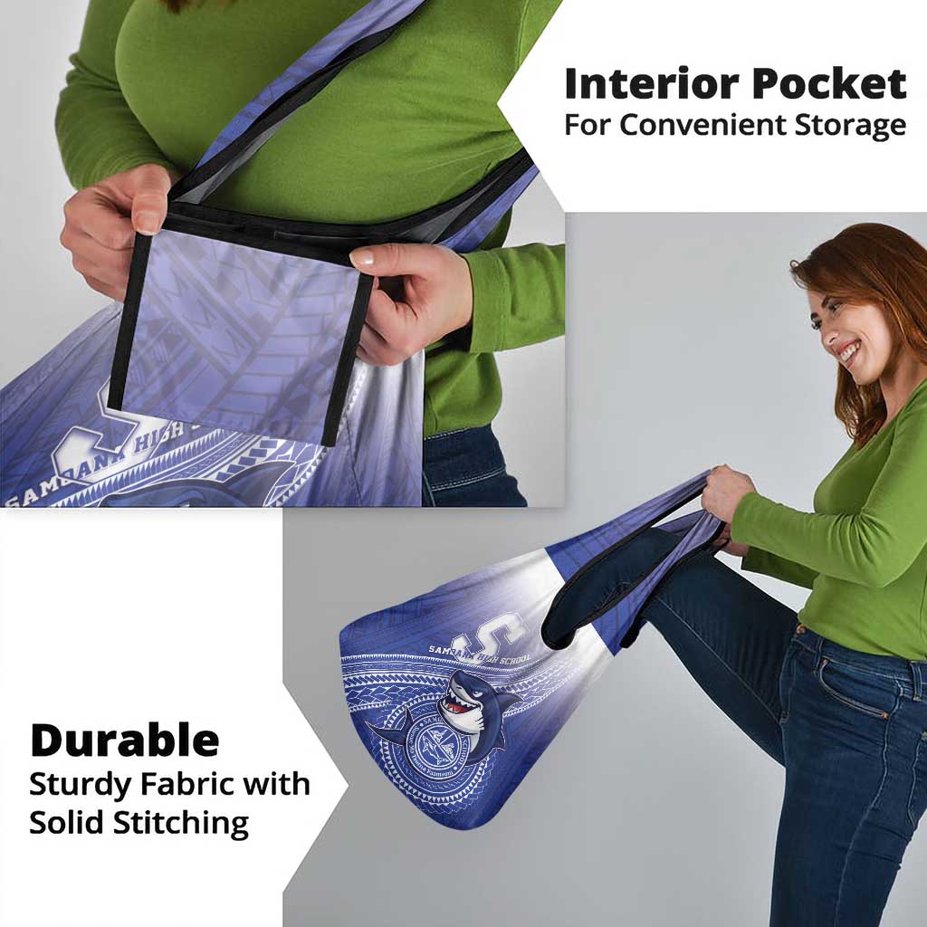 Samoana High School Grocery Bag Polynesian Tribal Shark