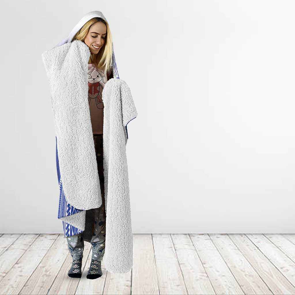 Samoana High School Hooded Blanket Polynesian Tribal Shark