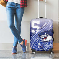 Samoana High School Luggage Cover Polynesian Tribal Shark