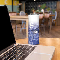 Personalized Samoana High School Skinny Tumbler Polynesian Tribal Shark LT05 - Polynesian Pride