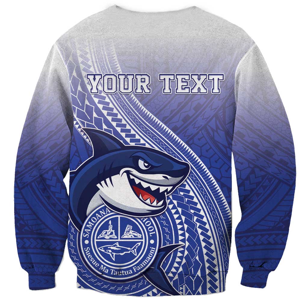 Personalized Samoana High School Sweatshirt Polynesian Tribal Shark
