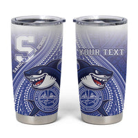 Personalized Samoana High School Tumbler Cup Polynesian Tribal Shark