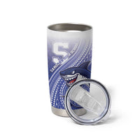 Personalized Samoana High School Tumbler Cup Polynesian Tribal Shark