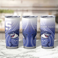 Personalized Samoana High School Tumbler Cup Polynesian Tribal Shark