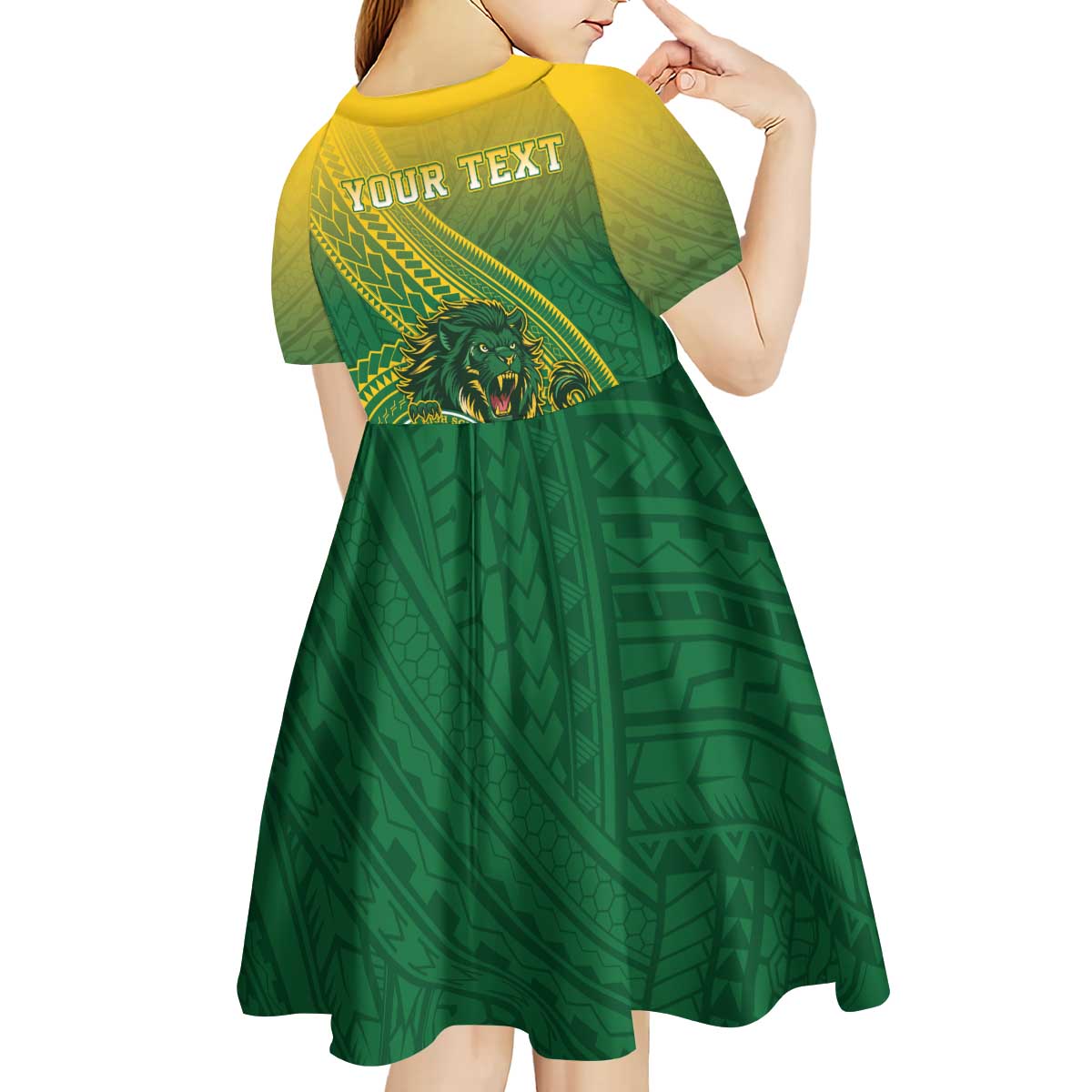 Personalized Leone High School Kid Short Sleeve Dress Leone Lion