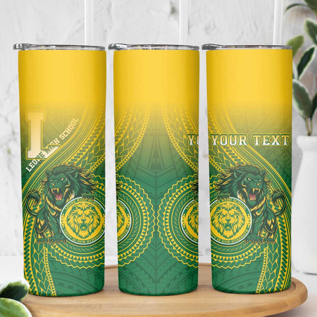 Personalized Leone High School Skinny Tumbler Leone Lion LT05 - Polynesian Pride