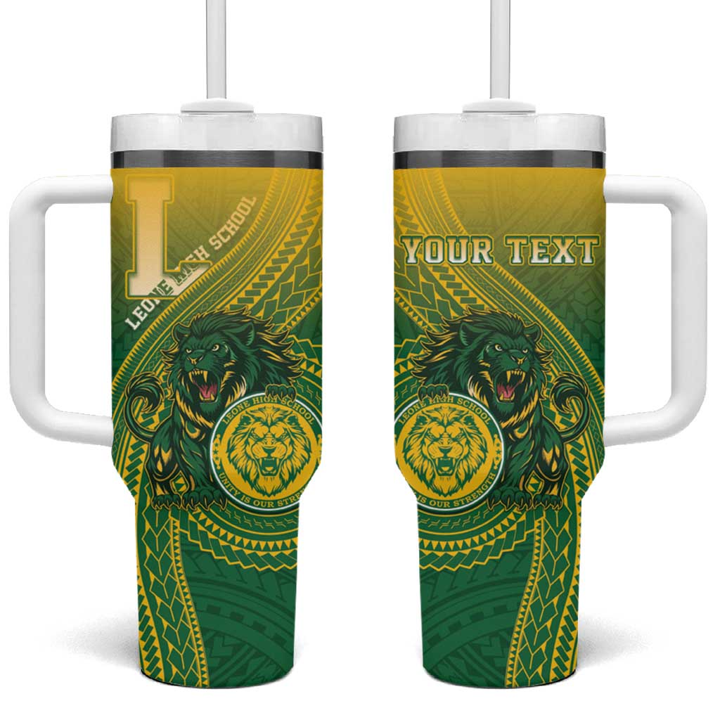 Personalized Leone High School Tumbler With Handle Leone Lion