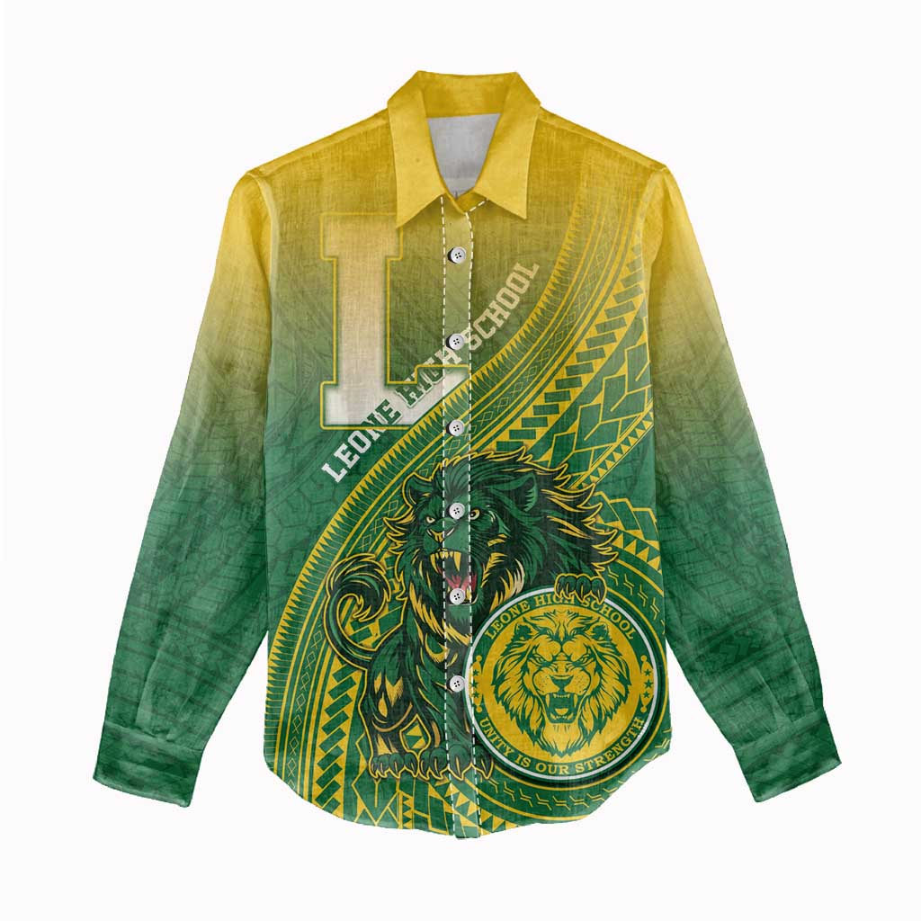 Personalized Leone High School Women Casual Shirt Leone Lion