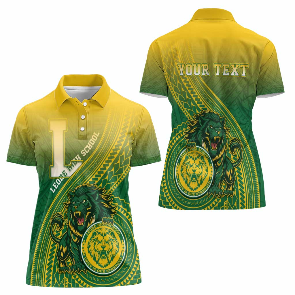 Personalized Leone High School Women Polo Shirt Leone Lion