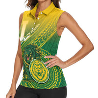 Personalized Leone High School Women Sleeveless Polo Shirt Leone Lion LT05 - Polynesian Pride