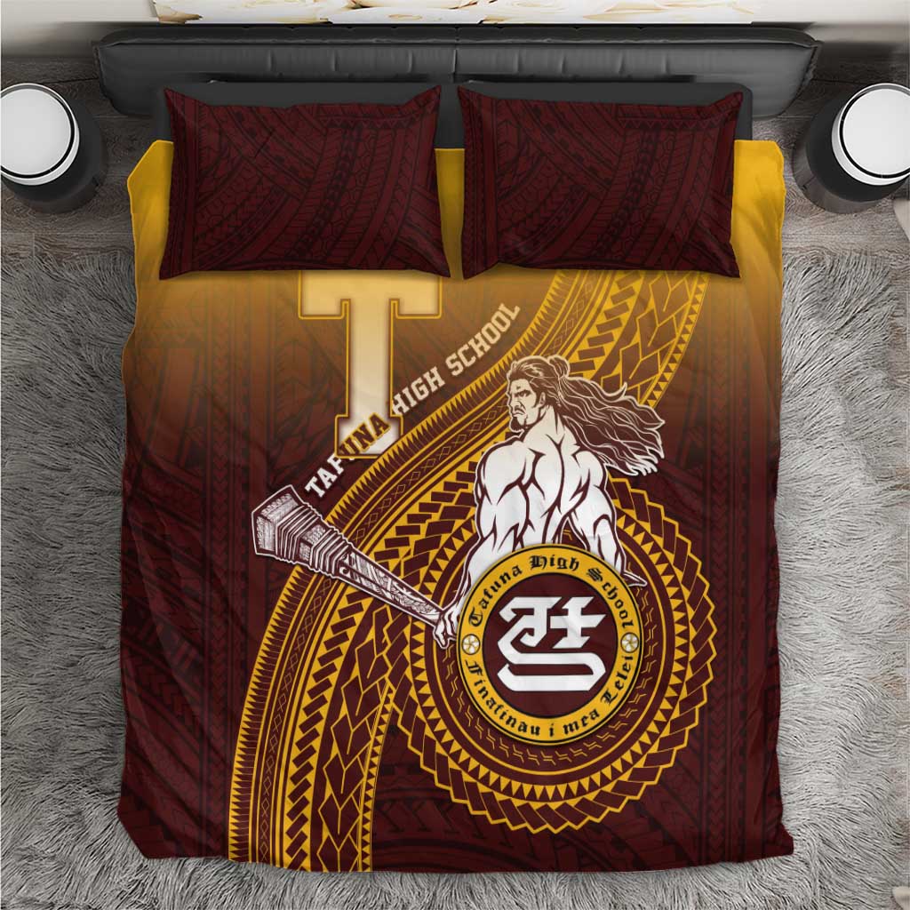 Tafuna High School Bedding Set Polynesian Warrior LT05 Maroon - Polynesian Pride