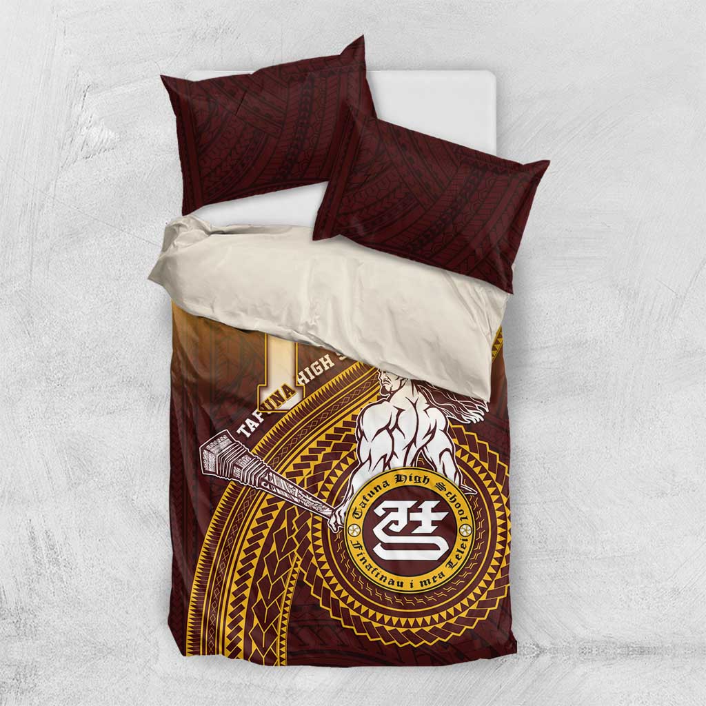 Tafuna High School Bedding Set Polynesian Warrior