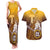 Personalized Tafuna High School Couples Matching Tank Maxi Dress and Hawaiian Shirt Polynesian Warrior