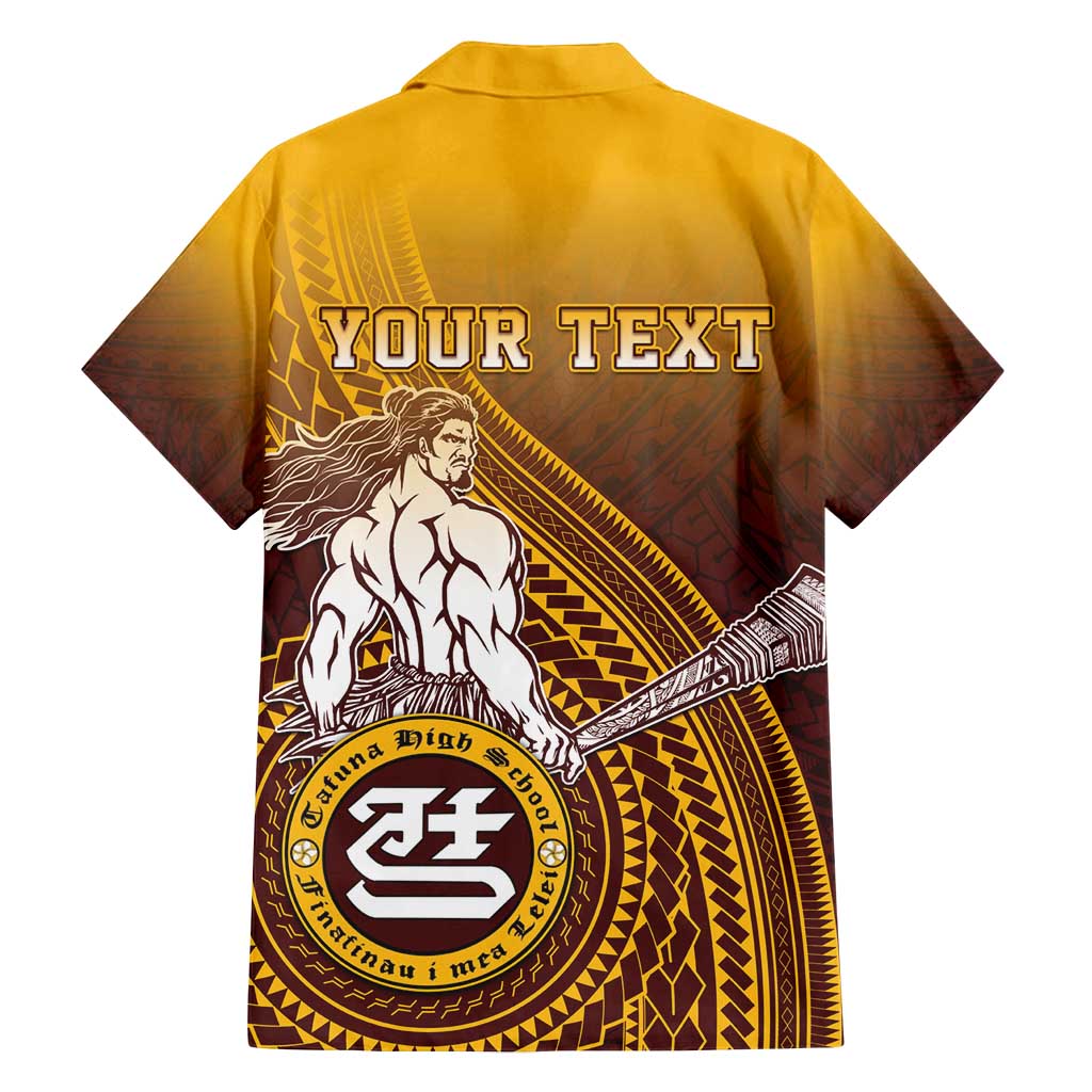Personalized Tafuna High School Family Matching Long Sleeve Bodycon Dress and Hawaiian Shirt Polynesian Warrior