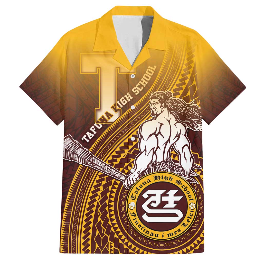 Personalized Tafuna High School Family Matching Off Shoulder Maxi Dress and Hawaiian Shirt Polynesian Warrior