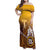 Personalized Tafuna High School Family Matching Off Shoulder Maxi Dress and Hawaiian Shirt Polynesian Warrior
