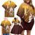 Personalized Tafuna High School Family Matching Off Shoulder Short Dress and Hawaiian Shirt Polynesian Warrior