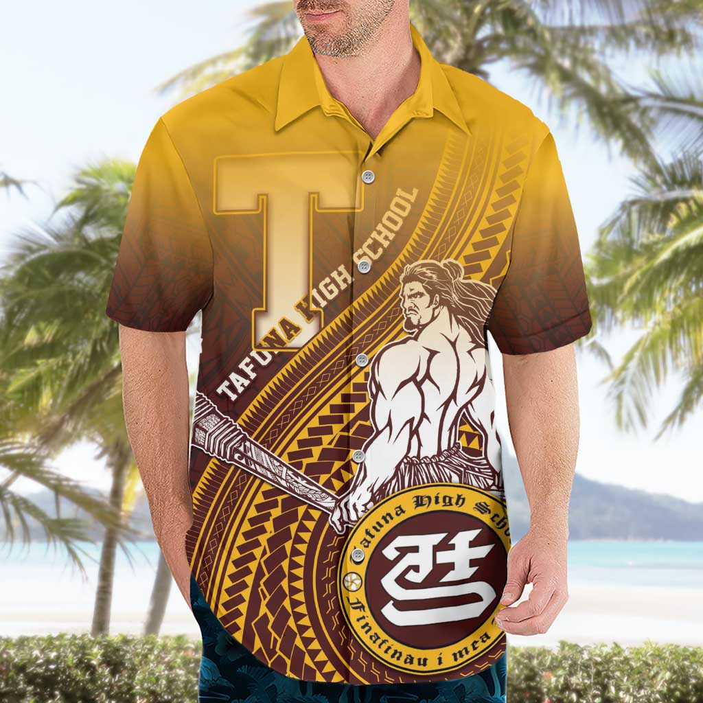 Personalized Tafuna High School Hawaiian Shirt Polynesian Warrior