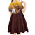 Personalized Tafuna High School Kid Short Sleeve Dress Polynesian Warrior
