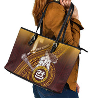 Tafuna High School Leather Tote Bag Polynesian Warrior