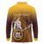 Personalized Tafuna High School Long Sleeve Polo Shirt Polynesian Warrior