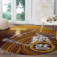 Tafuna High School Round Carpet Polynesian Warrior