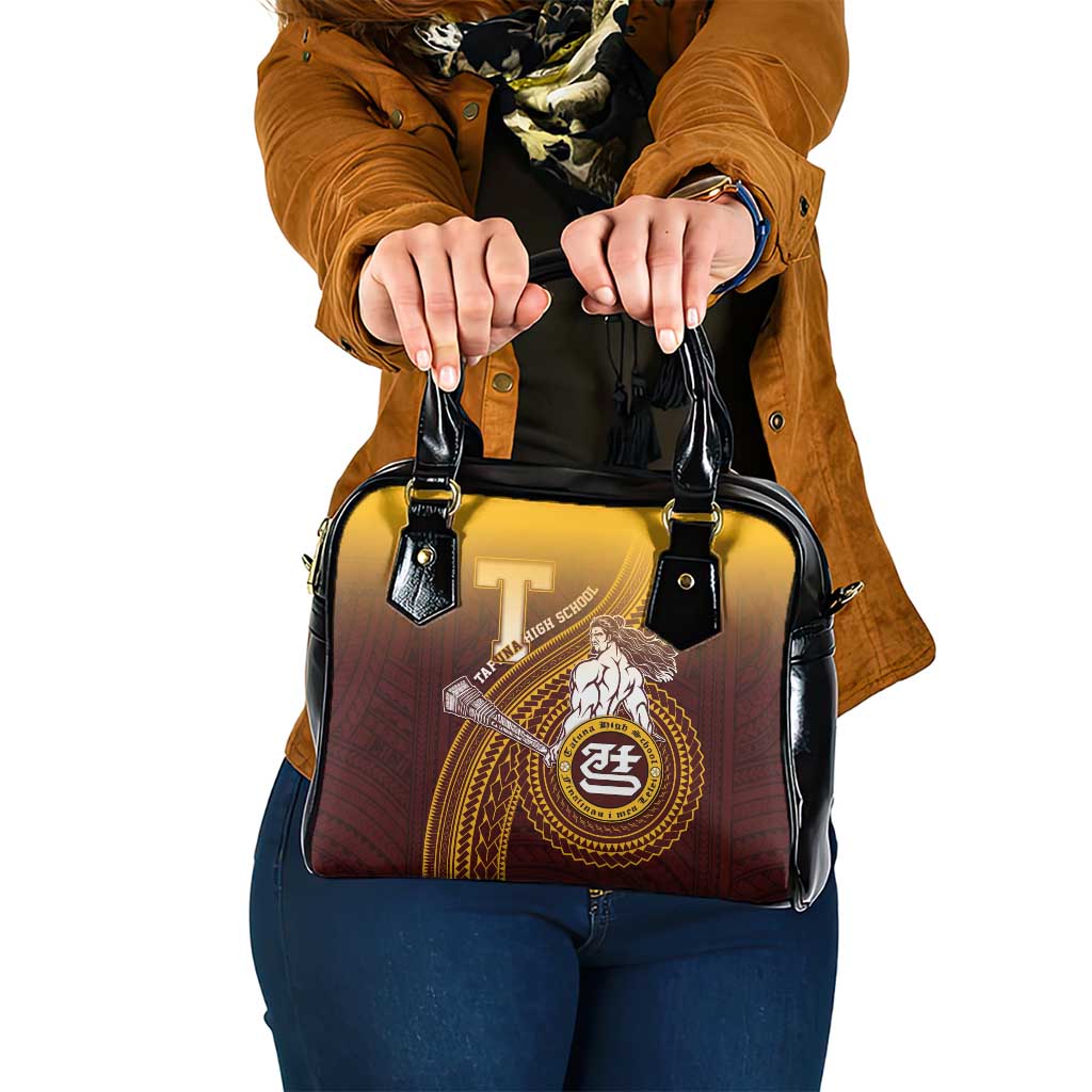 Tafuna High School Shoulder Handbag Polynesian Warrior LT05 One Size Maroon - Polynesian Pride