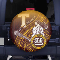 Tafuna High School Spare Tire Cover Polynesian Warrior LT05 No hole Maroon - Polynesian Pride