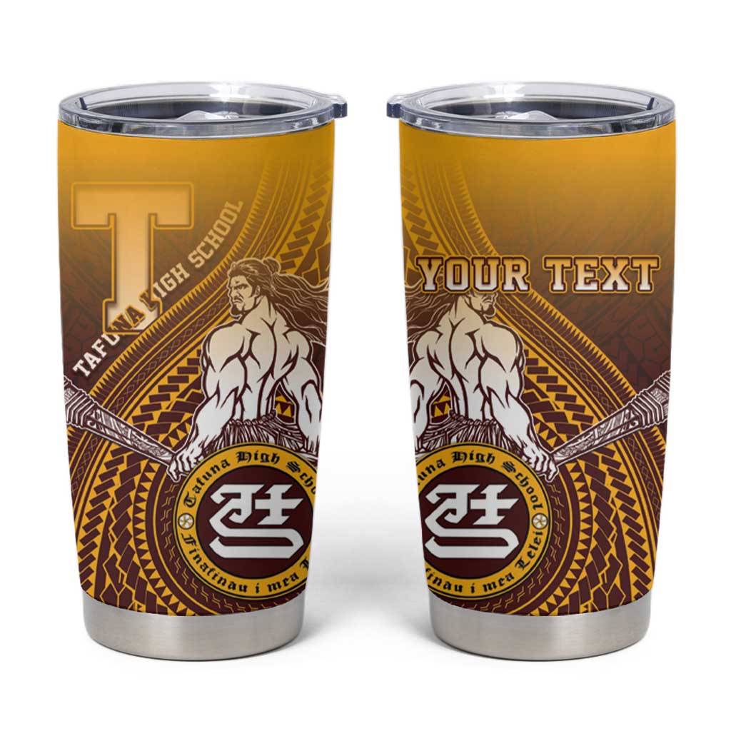 Personalized Tafuna High School Tumbler Cup Polynesian Warrior