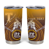 Personalized Tafuna High School Tumbler Cup Polynesian Warrior