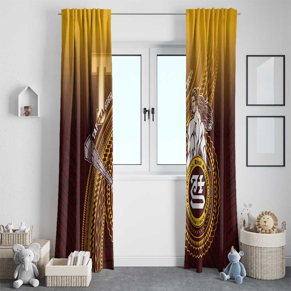 Tafuna High School Window Curtain Polynesian Warrior