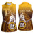 Personalized Tafuna High School Women Sleeveless Polo Shirt Polynesian Warrior