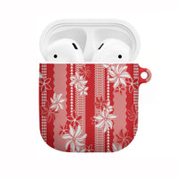 Hawaii Kakau Tribal AirPods Case With Red Tiare
