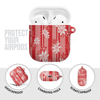 Hawaii Kakau Tribal AirPods Case With Red Tiare