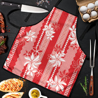 Hawaii Kakau Tribal Apron With Red Tiare