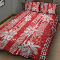 Hawaii Kakau Tribal Quilt Bed Set With Red Tiare